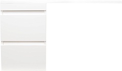 Style Line Тумба для умывальника подвесная Даллас 100 Люкс, белая PLUS эмаль – фотография-1